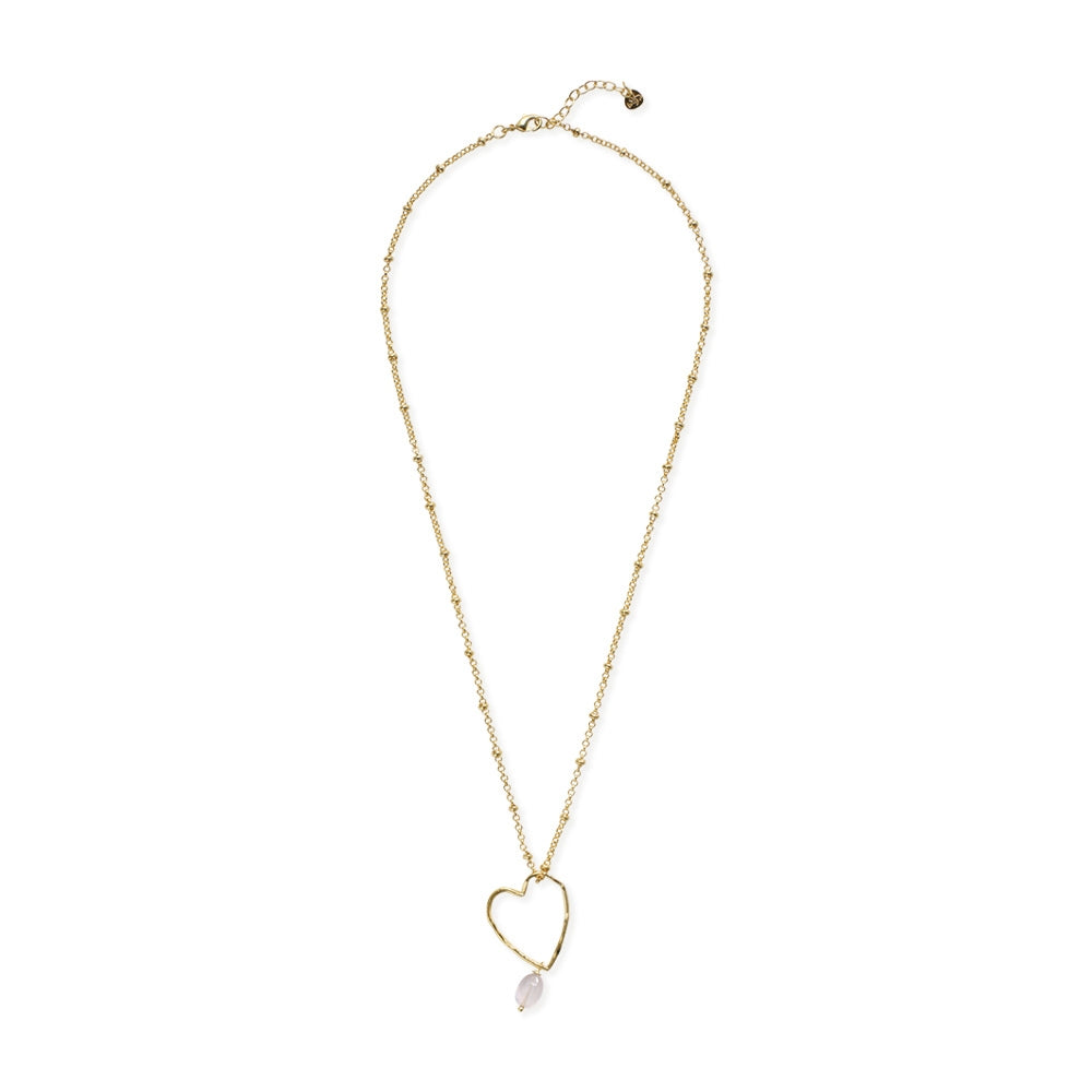 Blessed Heart Rose Quartz Necklace