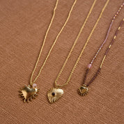 Ignite Granaat Vergulde Ketting