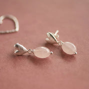 Heavenly Rose Quartz Earrings