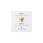Brosche Shining Herz Granat