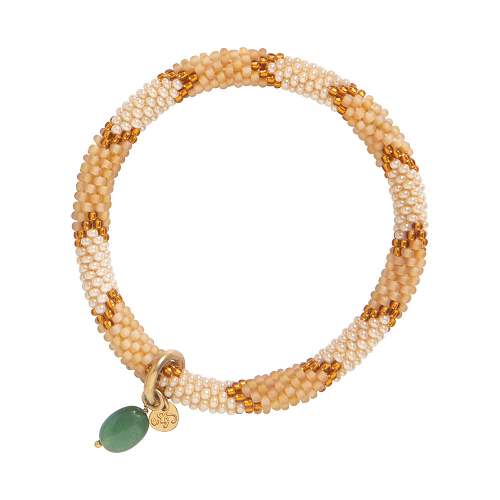 Impulsive Aventurine Gold Colored Bracelet