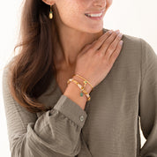 Impulsive Aventurine Gold Colored Bracelet