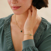 Wanting Aventurin Armband Goldfarben