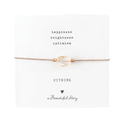 Edelsteinkarte Citrin goldfarbiges Armband