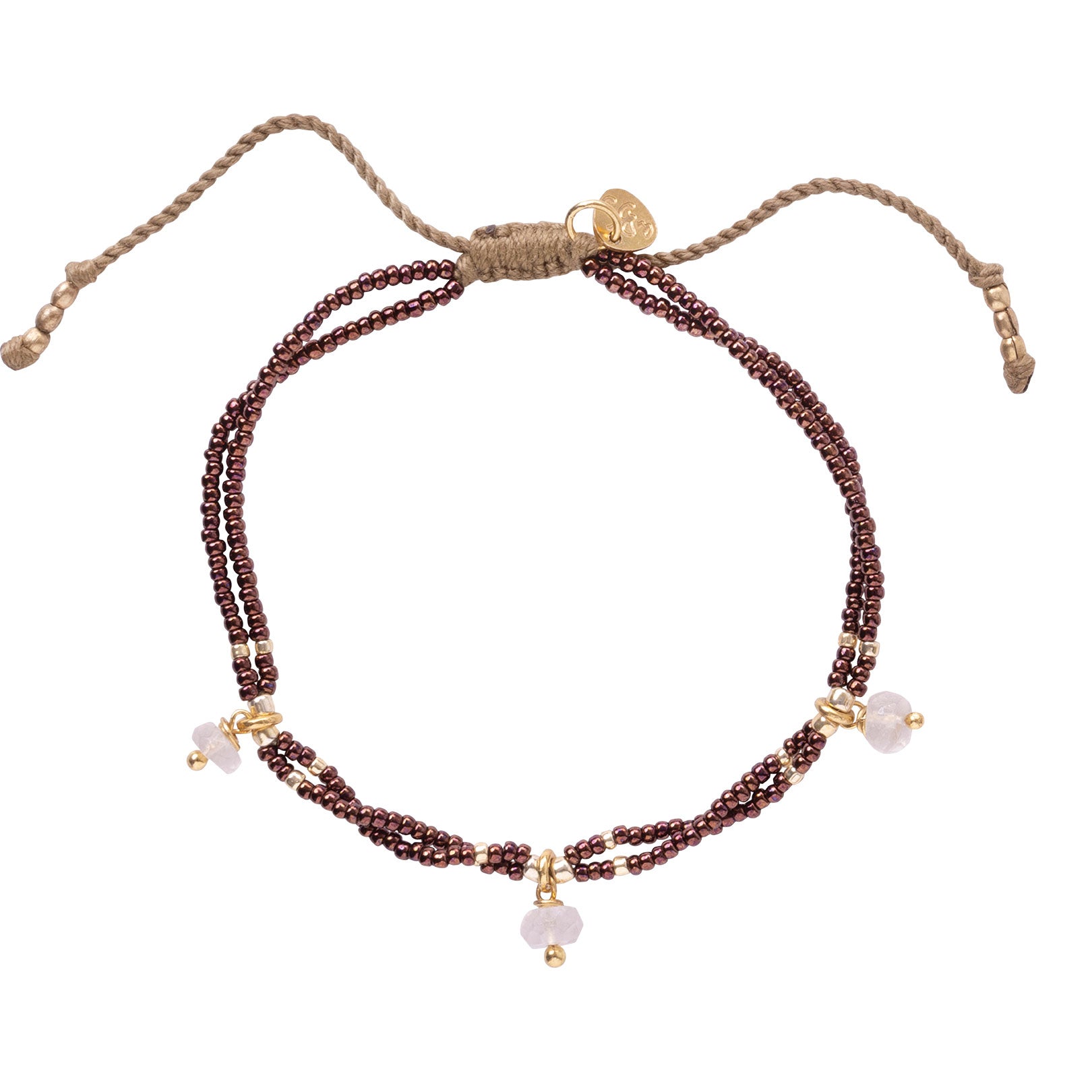 Honor Rose Quartz Gold Colored Bracelet