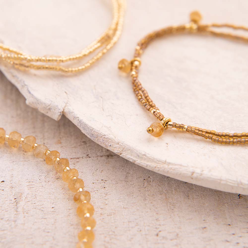 Honor Citrine Gold Colored Bracelet