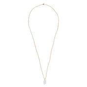Calm Rose Quartz Gold Colored Necklace