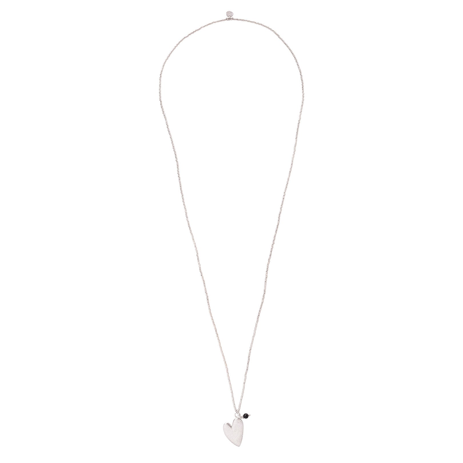 Paradise Zwarte Onyx Zilverkleurige Ketting
