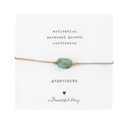 Edelsteinkarte Aventurin goldfarbiges Armband