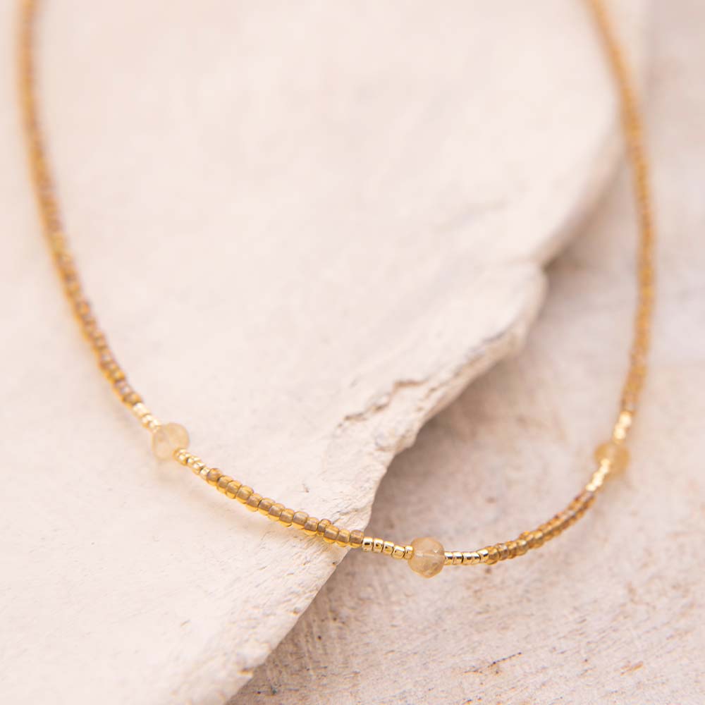 Brightly Citrien Goudkleurige Ketting