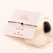 Iris Card Schwarzer Onyx goldfarbiges Armband