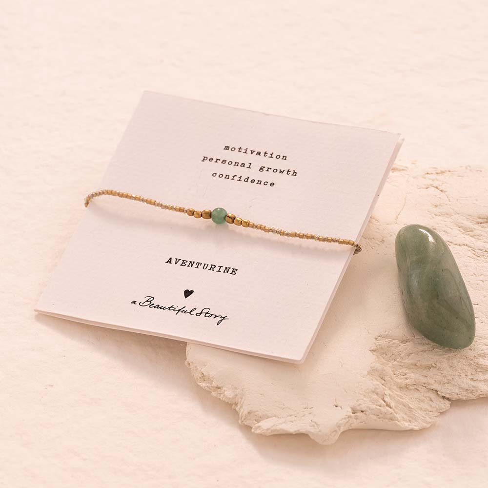 Iris Card Aventurijn Goudkleurige Armband