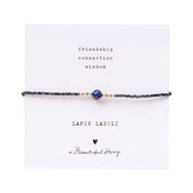 Iris Card Lapis Lazuli Silver Colored Bracelet