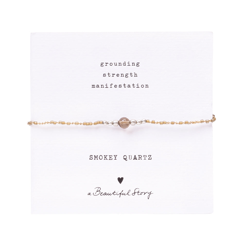 Iris Card Rauchquarz silberfarbiges Armband
