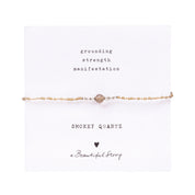 Iris Card Rauchquarz silberfarbiges Armband