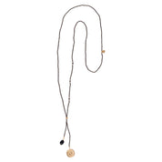 Purpose Schwarzer Onyx goldfarbige Halskette