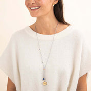 Purpose Lapislazuli goldfarbige Halskette