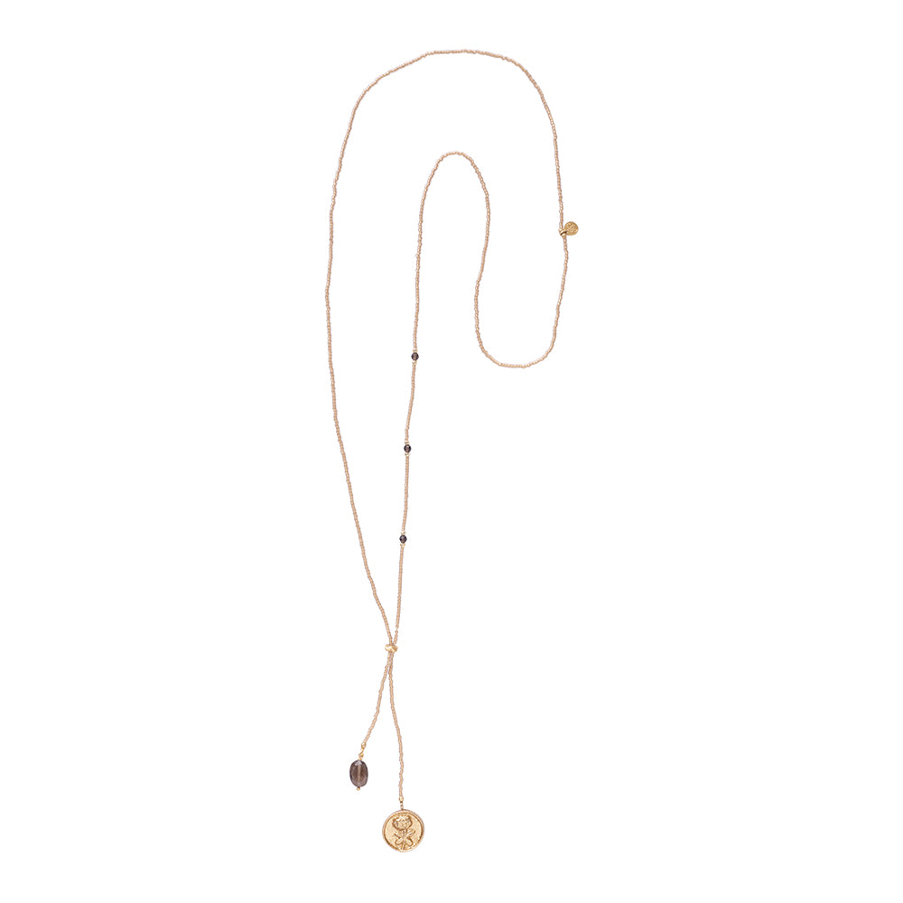 Purpose Smokey Quartz Gold Colored Necklace