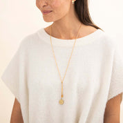 Purpose Citrin goldfarbige Halskette