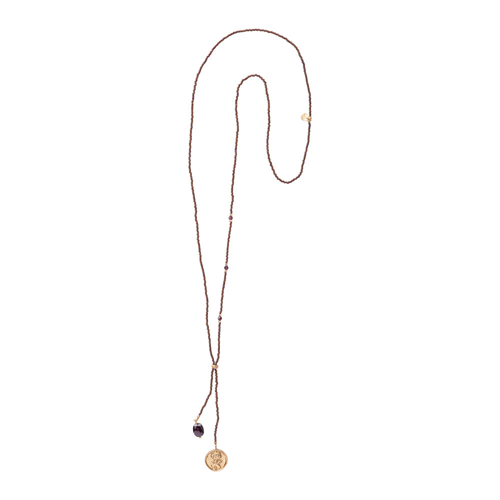 Purpose Granat goldfarbige Halskette