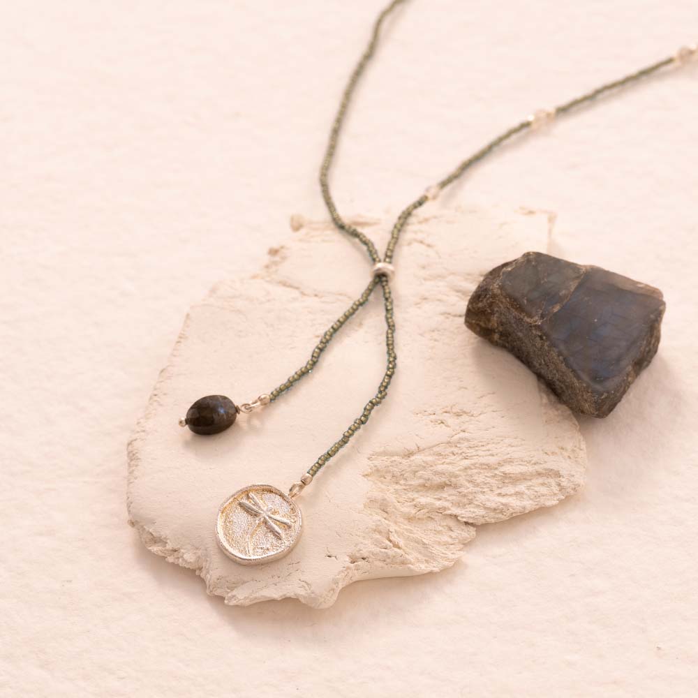 Purpose Labradorit silberfarbige Halskette