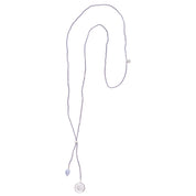 Purpose Blaue Spitzenachat silberfarbige Halskette