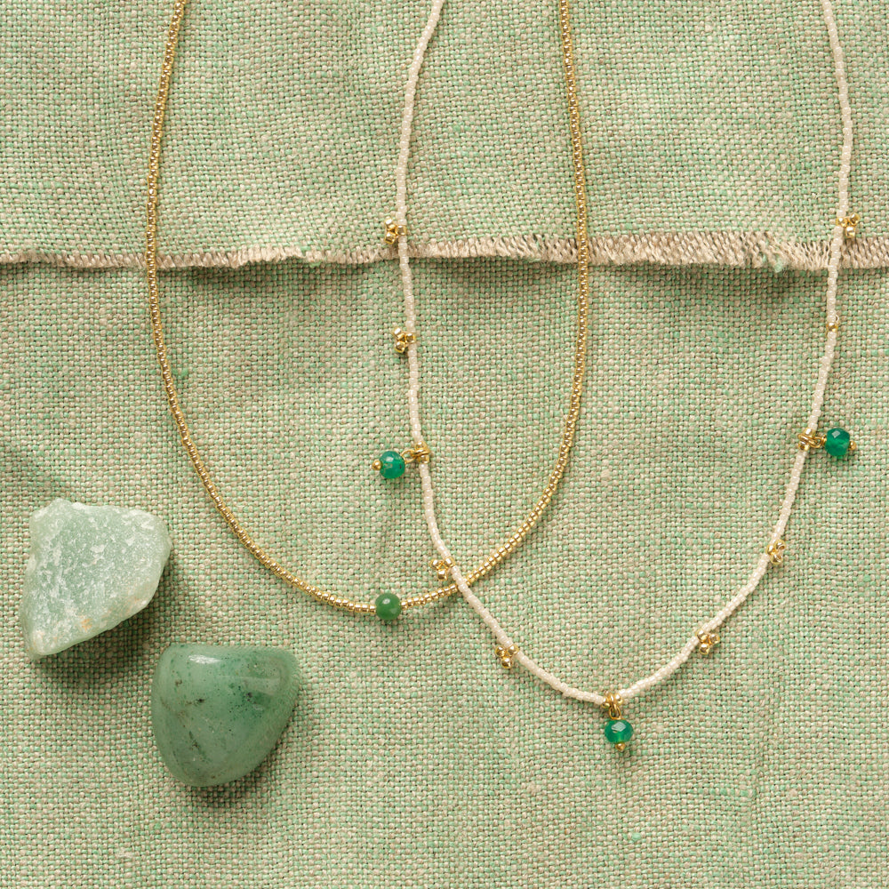 Aware Aventurin goldfarbige Halskette