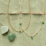 Aware Aventurin goldfarbige Halskette