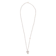 Passionate Rose Quartz Silver Colored Necklace