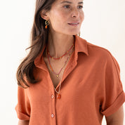 Flourish Carneool Goudkleurige Ketting