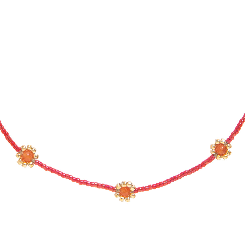 Flourish Carneool Goudkleurige Ketting