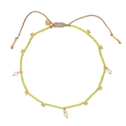 Spice Maansteen Goudkleurig Enkelbandje