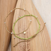 Spice Maansteen Goudkleurig Enkelbandje