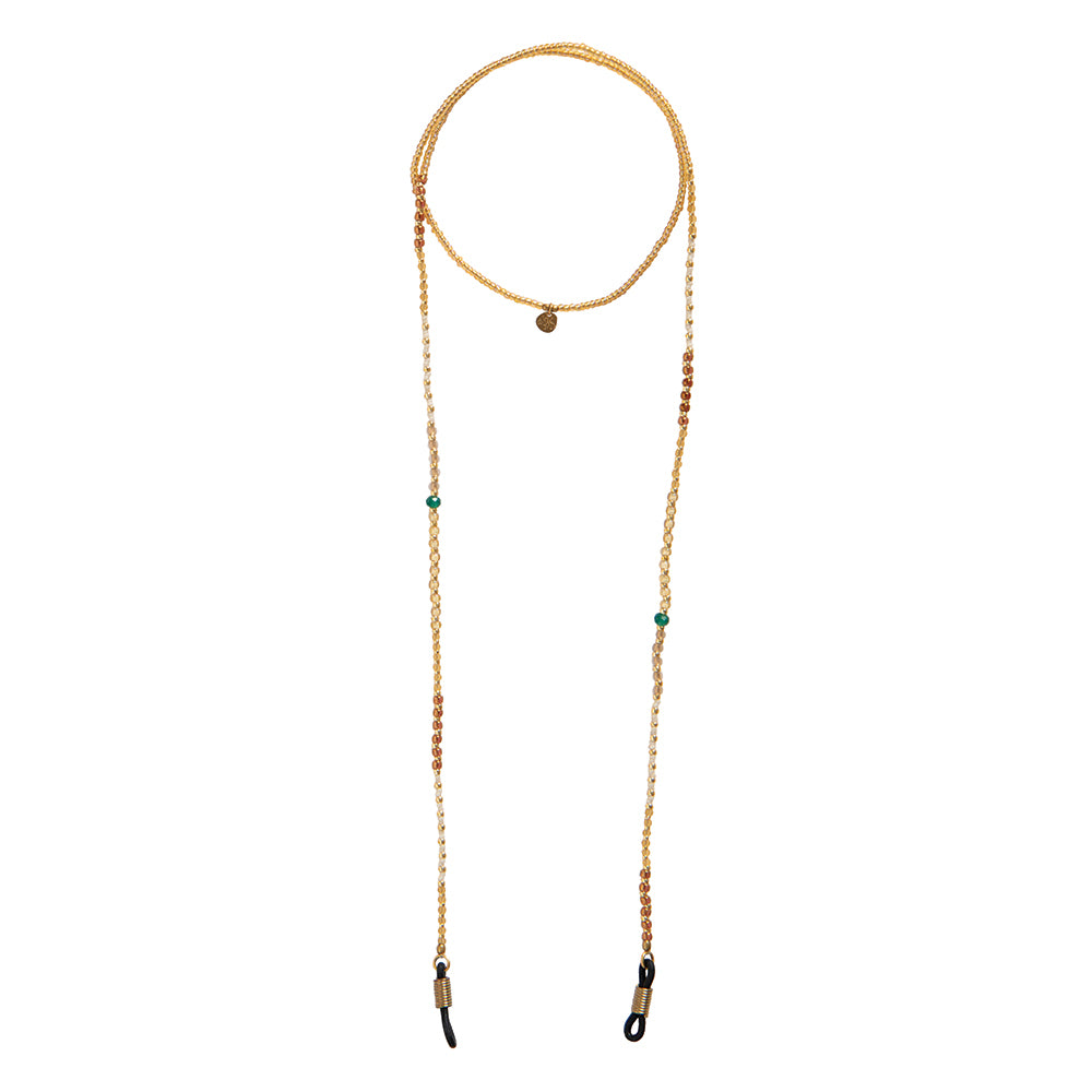 Coast Aventurin goldfarbige Brillenkette