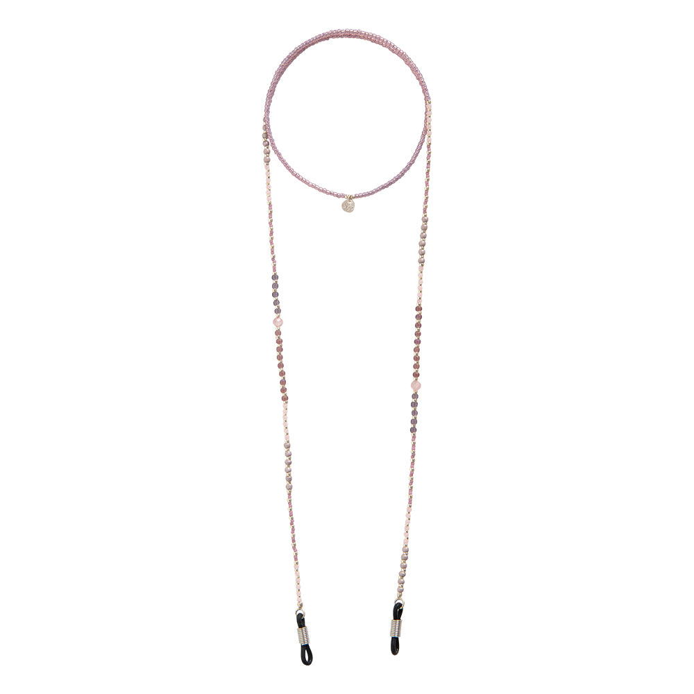 Coast Rozenkwarts Zilverkleurige Brillenkoord