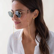 Shore Karneol goldfarbige Brillenkette