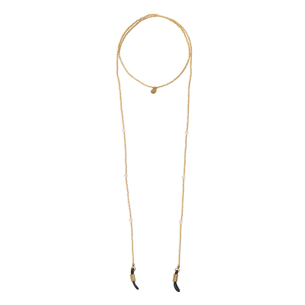 Shore Mondstein goldfarbige Brillenkette