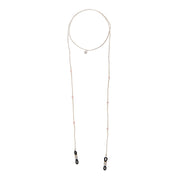 Shore Rozenkwarts Zilverkleurige Brillenkoord