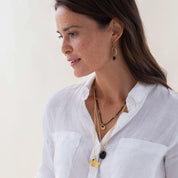 Calm Black Onyx Gold Colored Necklace