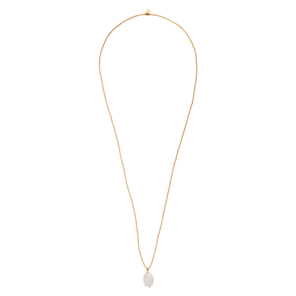 Calm Mondstein goldfarbige Halskette