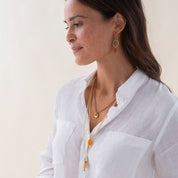 Calm Carneool Goudkleurige Ketting