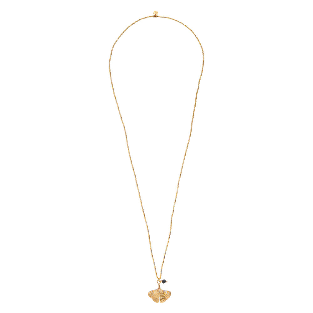 Paradise Zwarte Onyx Goudkleurige Ketting