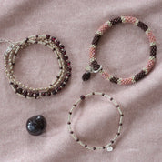 Clever Granaat Zilverkleurige Armband