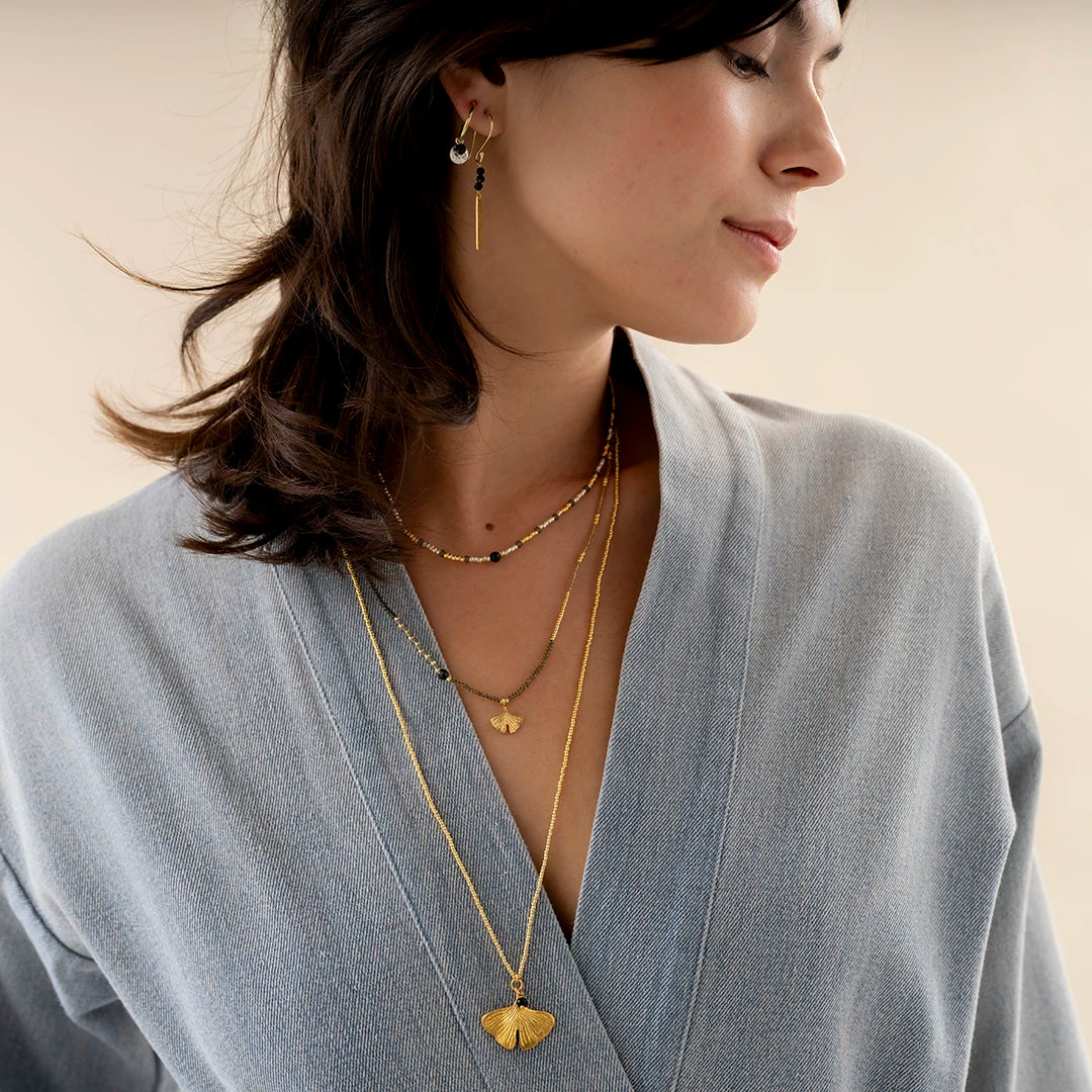 Primary Zwarte Onyx Goudkleurige Ketting