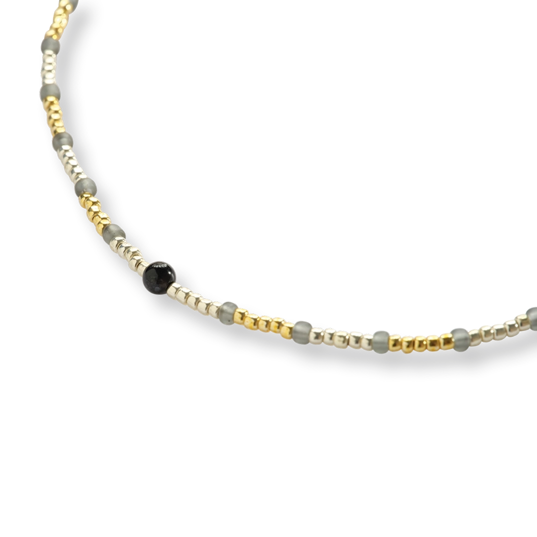 Primary Zwarte Onyx Goudkleurige Ketting