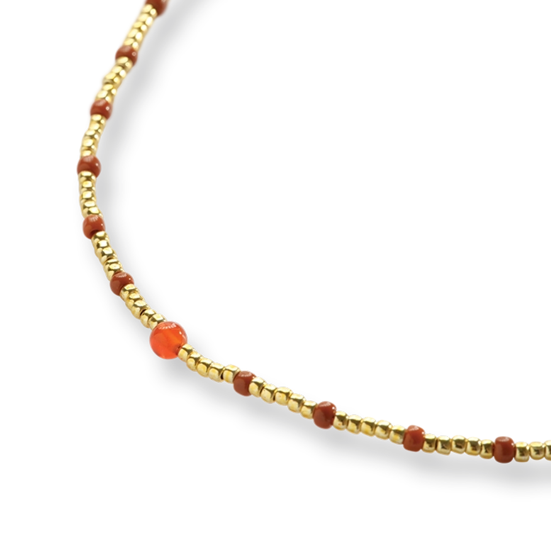 Primary Karneol goldfarbige Halskette