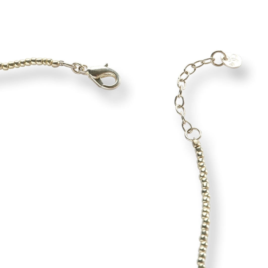 Primary Granaat Zilverkleurige Ketting