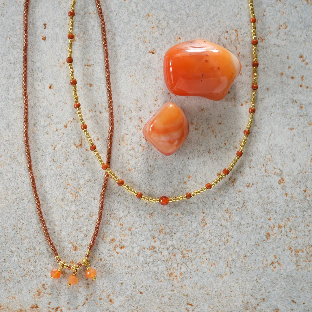 Empathy Carneool Goudkleurige Ketting