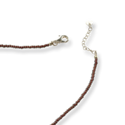 Empathy Granat silberfarbige Halskette