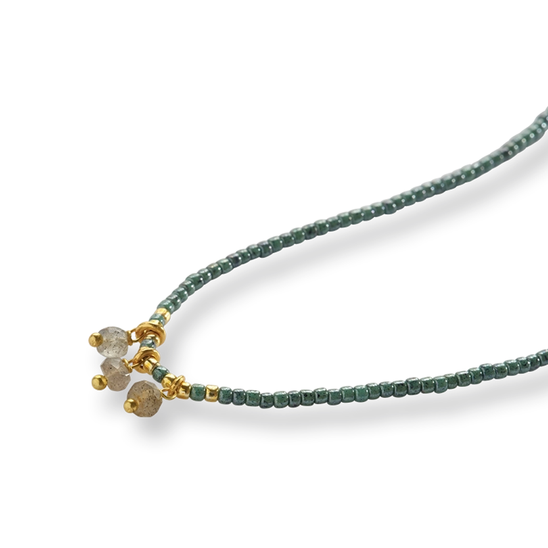 Empathy Labradorit goldfarbige Halskette